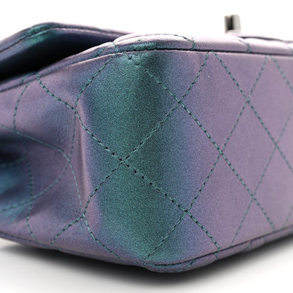 Chanel Iridescent Lambskin Quilted Mini Rectangular Flap Turquoise 9 of 10