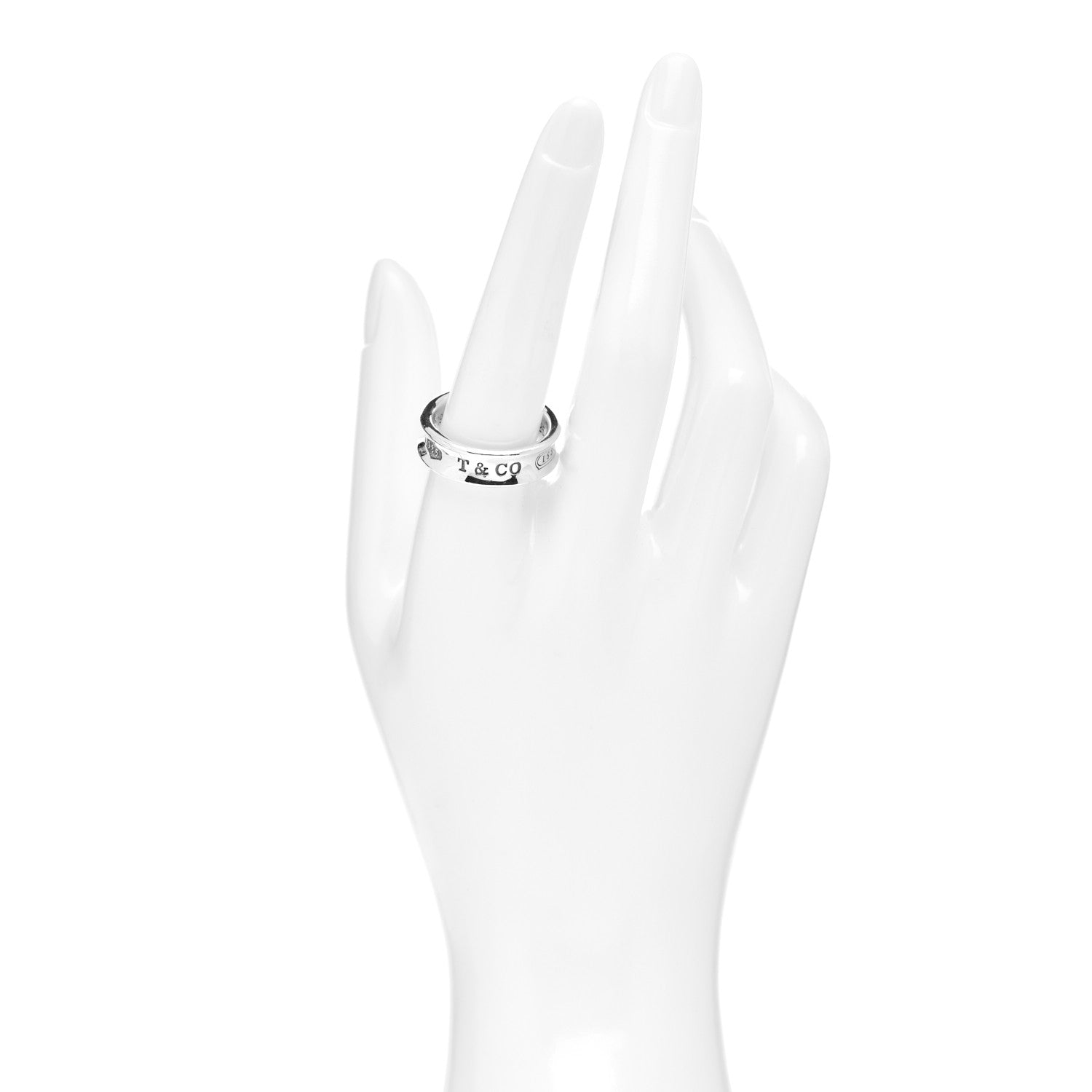 Tiffany Sterling Silver 1837 Band Ring 60 9 2 of 4