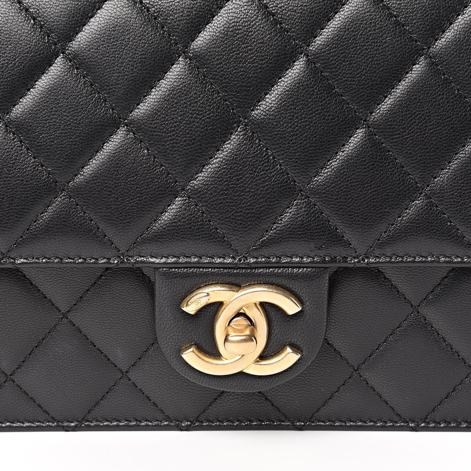 Chanel Lambskin Quilted Small Chic Pearls Flap Black 10 of 10