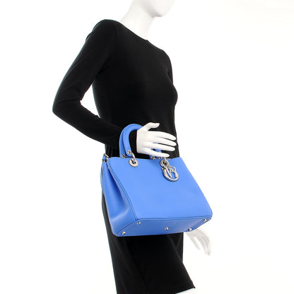 Christian Dior Bullcalf Medium Diorissimo Tote Blue 3 of 8