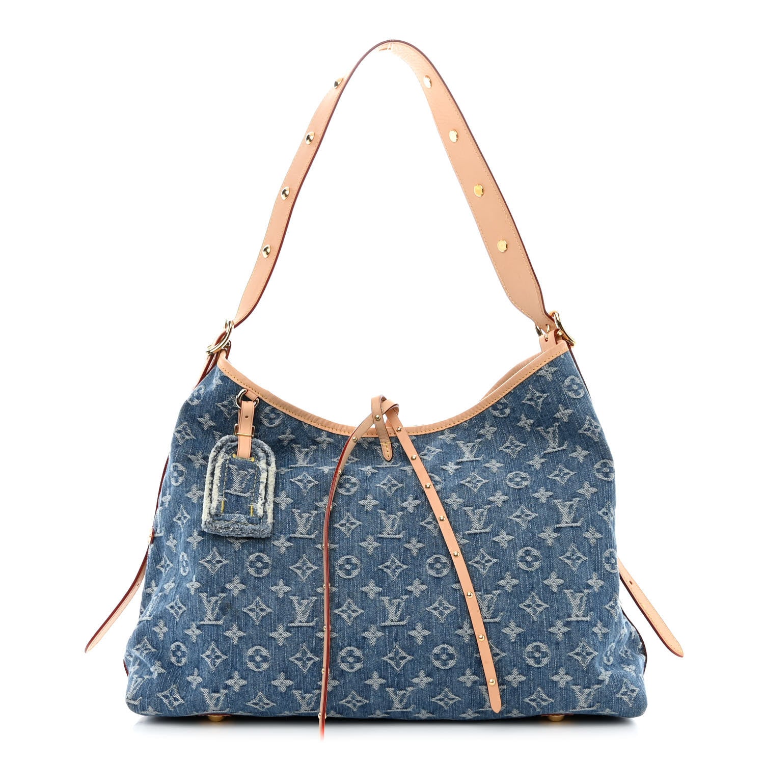 Louis Vuitton Monogram Denim CarryAll MM Blue 3 of 11