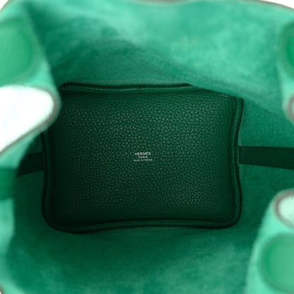 Hermes Taurillon Maurice Picotin Lock 18 PM Vert Jade 5 of 11