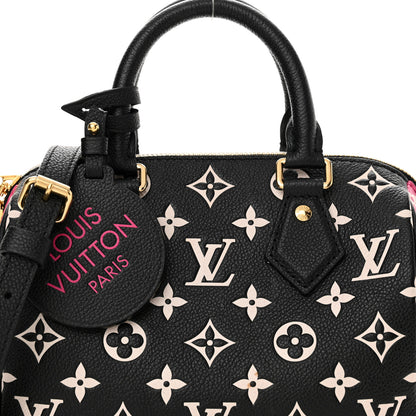 Louis Vuitton Empreinte Monogram Spring in the City Speedy Bandouliere 20 Black White Pink 7 of 9