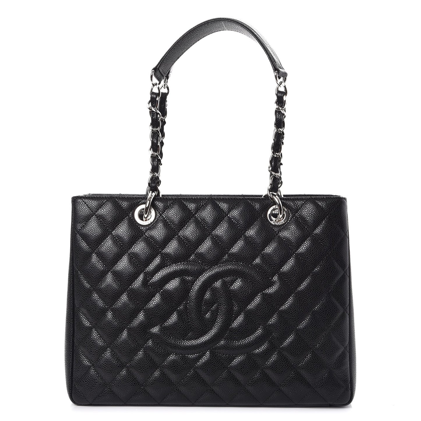 Caviar Quilted Grand Shopping Tote GST Black