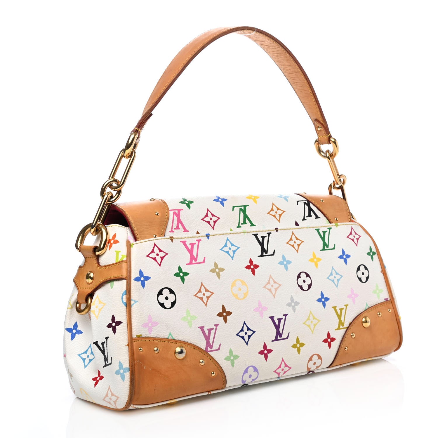 Louis Vuitton Monogram Multicolor Beverly MM White 2 of 4
