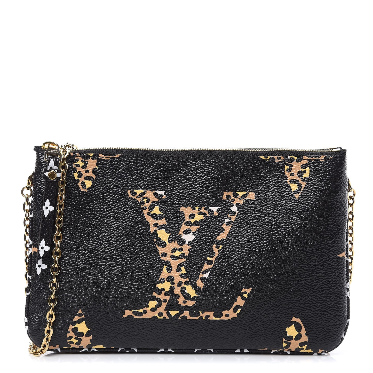 Monogram Giant Jungle Pochette Double Zip Black