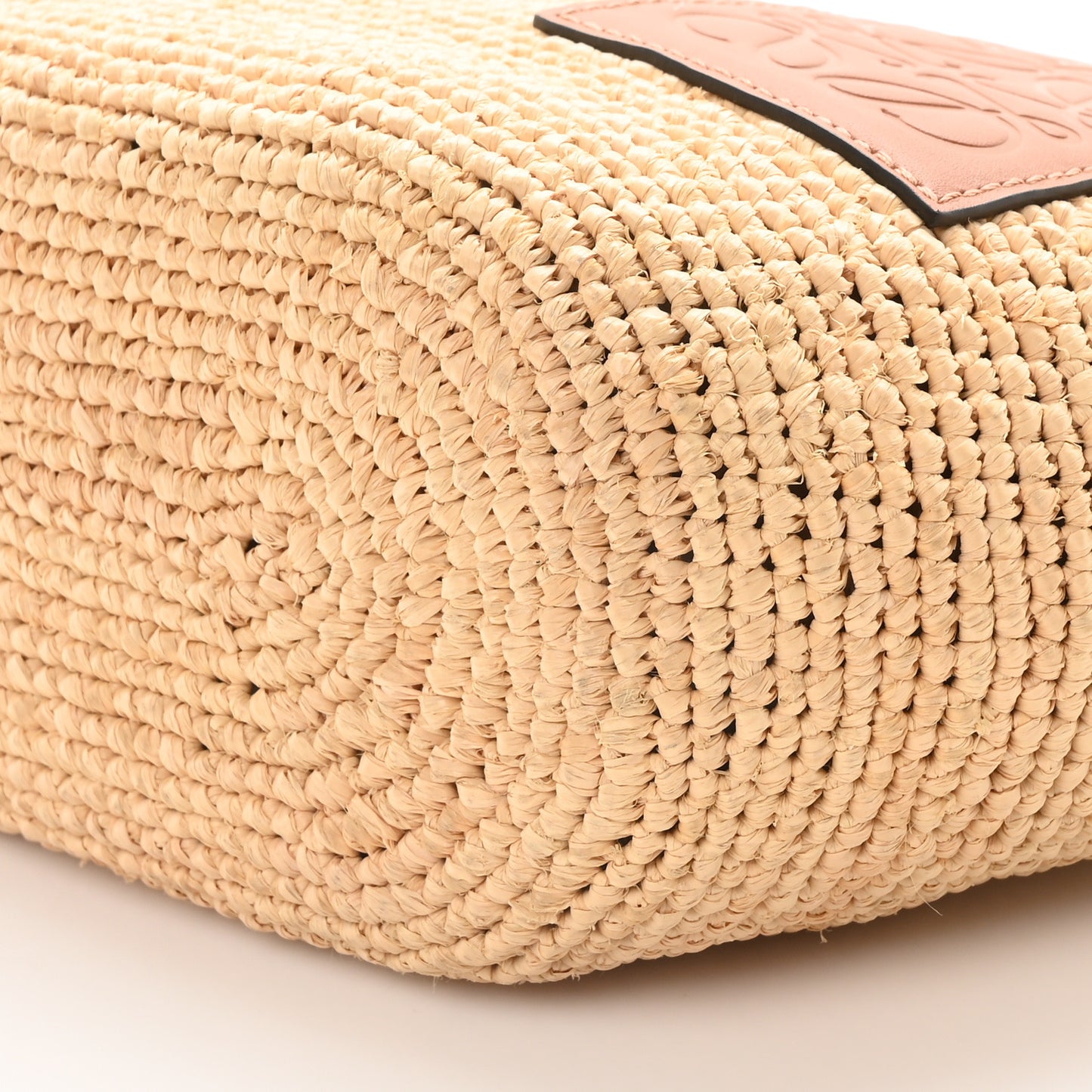 Calfskin Raffia Paulas Ibiza Pochette Bag Natural Tan