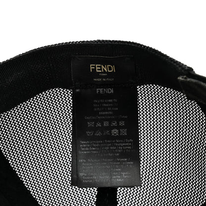 Fendi Canvas Mesh FF Reloaded Baseball Hat Black 8 of 9
