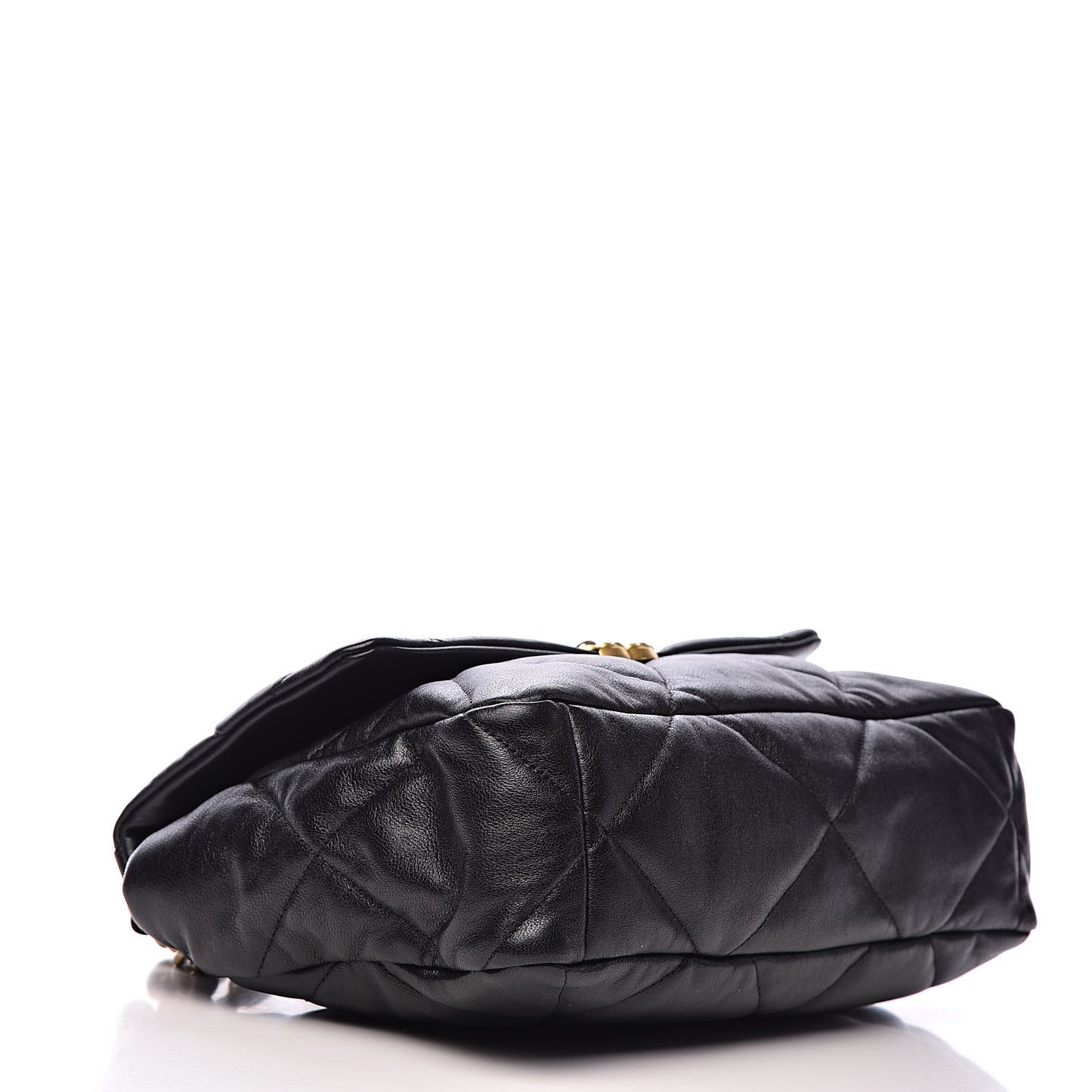 Lambskin Quilted Large 19 Flap Black