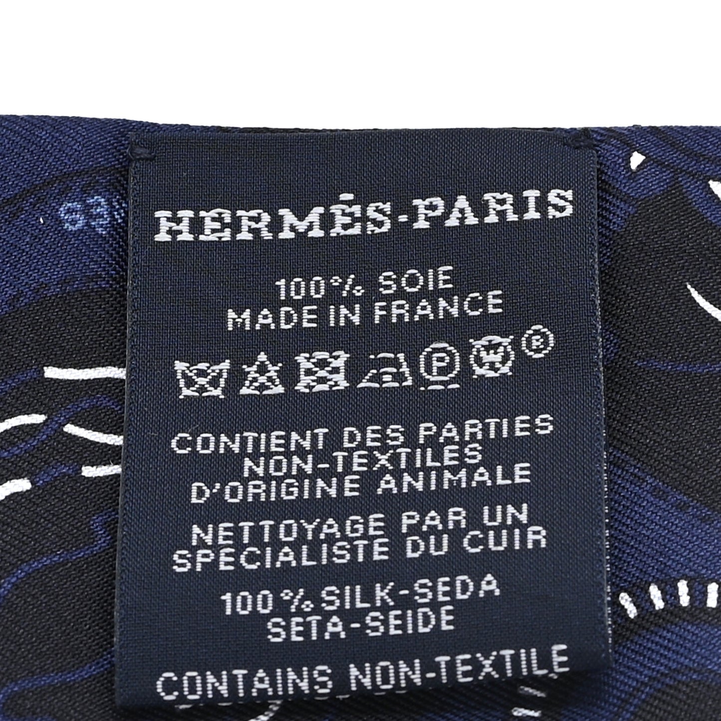Silk Festival Des Amazones Bandana Fringed Twilly Bleu Black Bleu Black