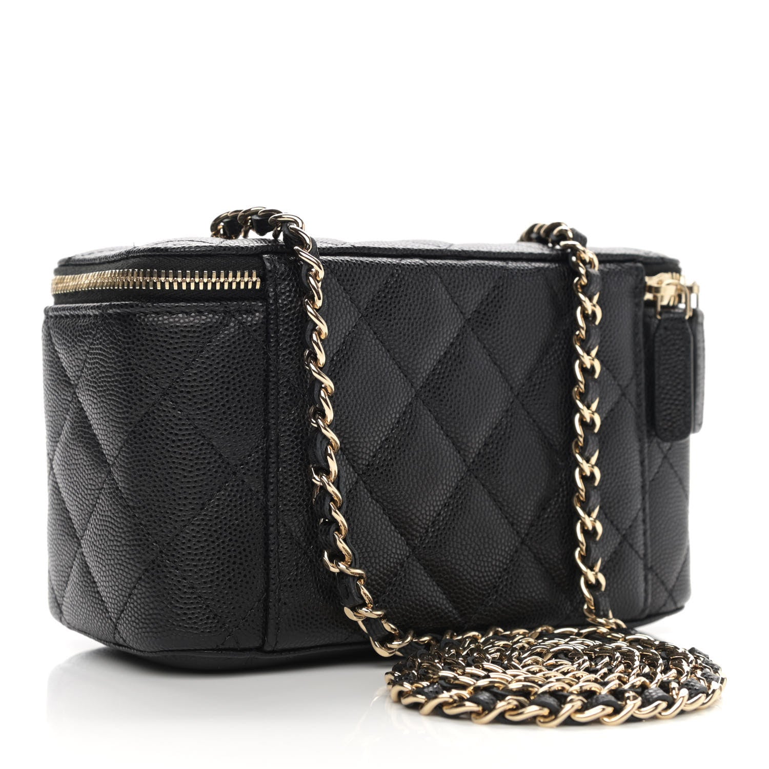 Chanel Caviar Quilted Small Vanity Case With Chain Black 3 of 11