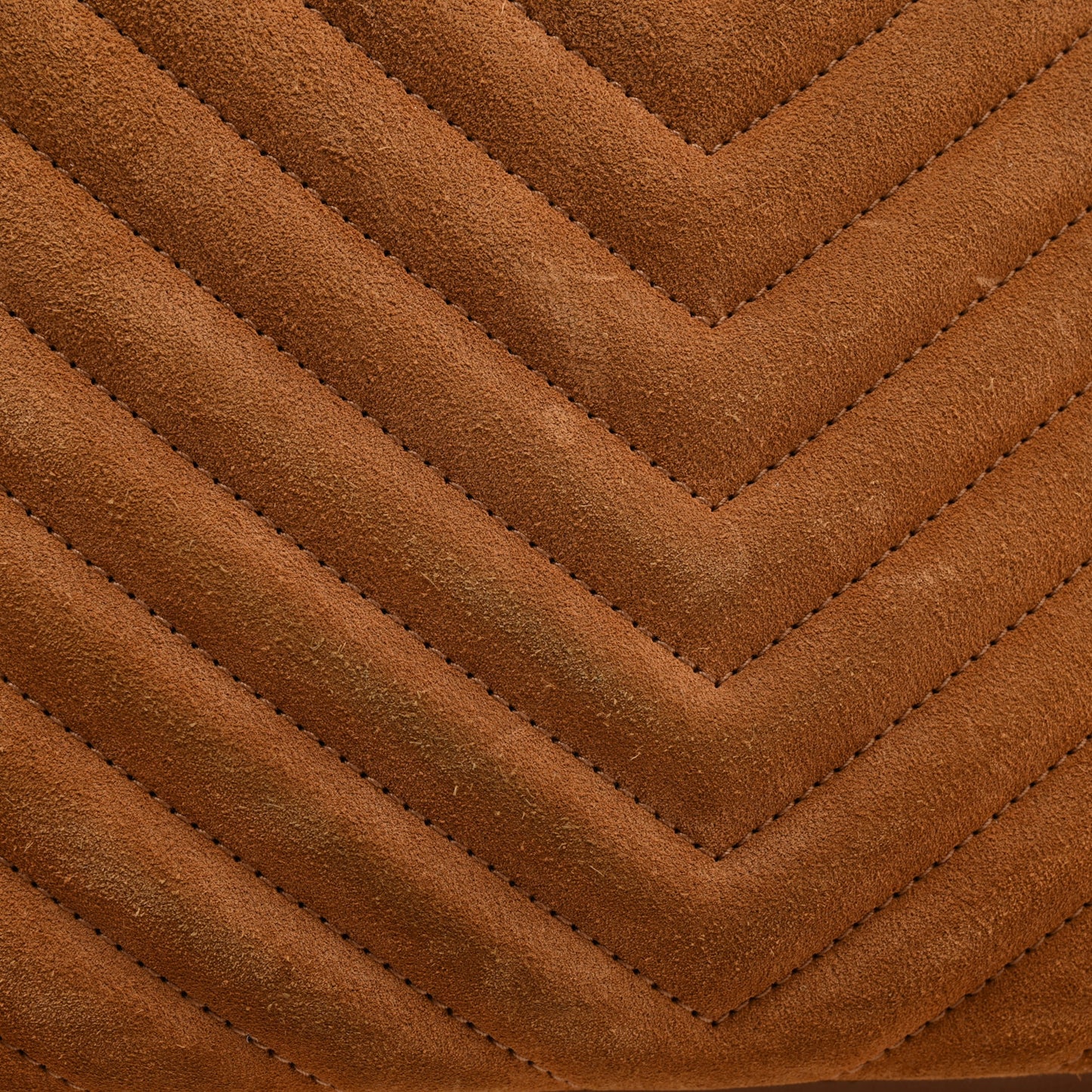 Suede Matelasse Monogram Lou Camera Bag Cinnamon