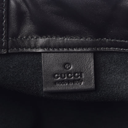 Gucci Calfskin Logo Drawstring Backpack Black 7 of 11
