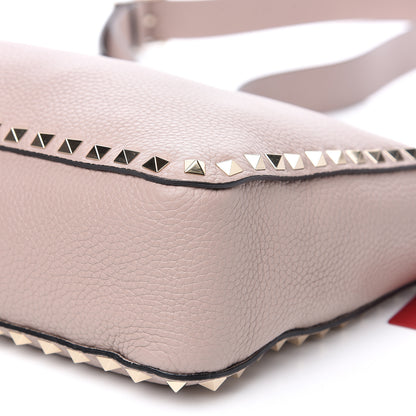 Valentino Garavani Pebbled Calfskin Small Rockstud Flip-Lock Messenger Bag Poudre 7 of 8