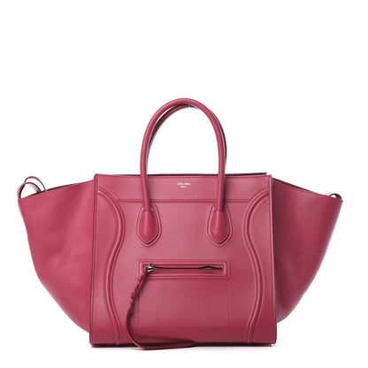 Celine Grained Calfskin Medium Phantom Luggage Fuchsia 1 of 15
