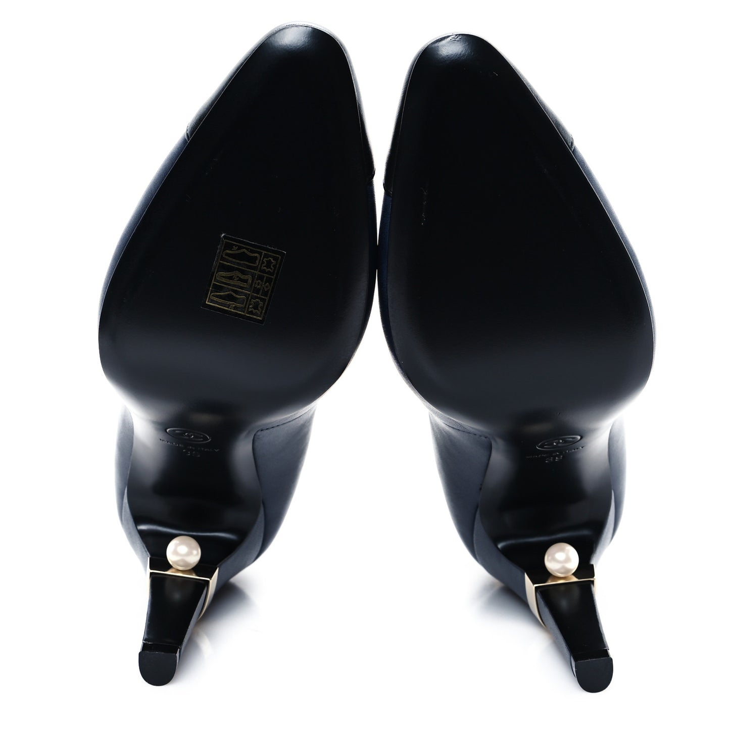 Lambskin Booties 39 Black Navy