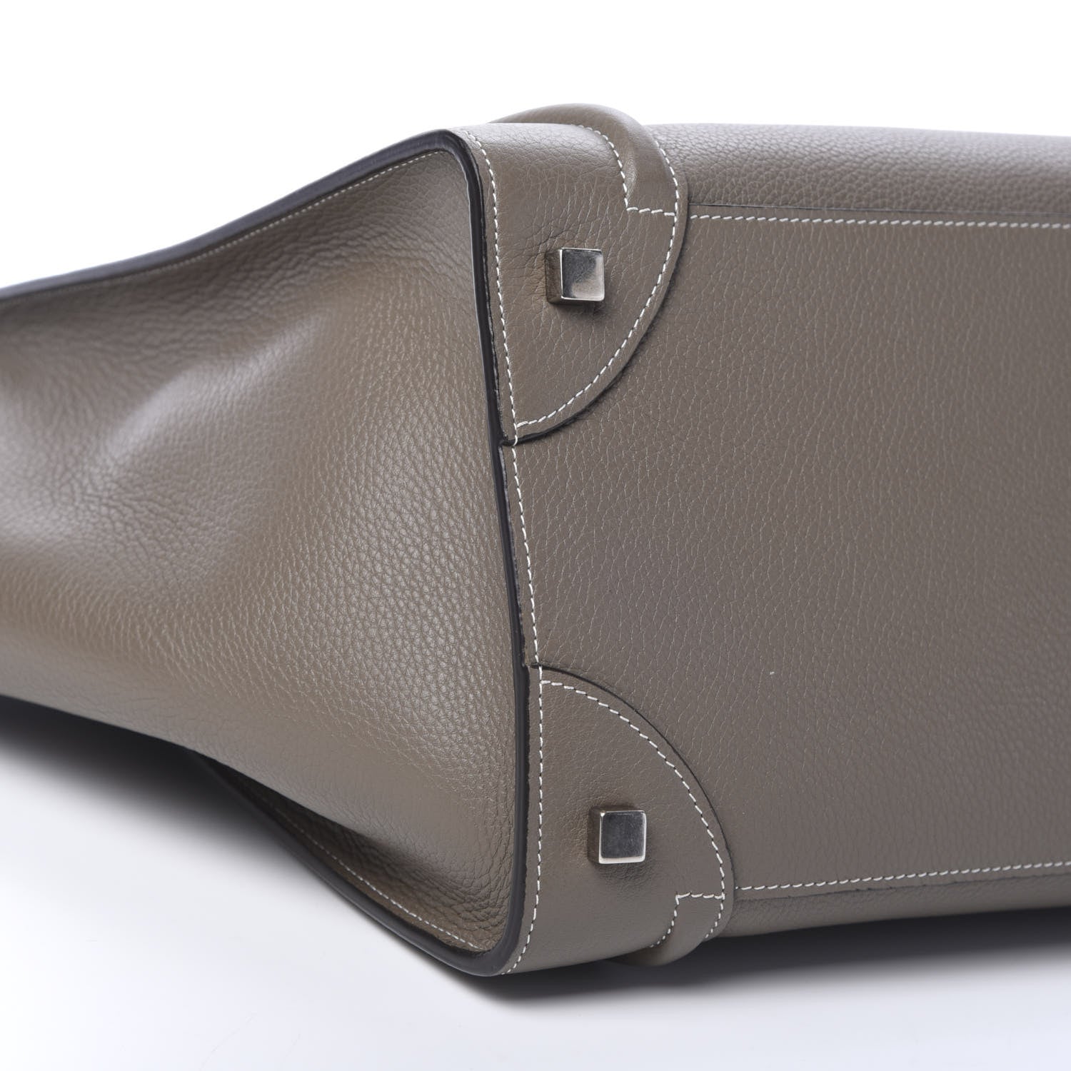 Celine Drummed Calfskin Mini Luggage Souris 8 of 10