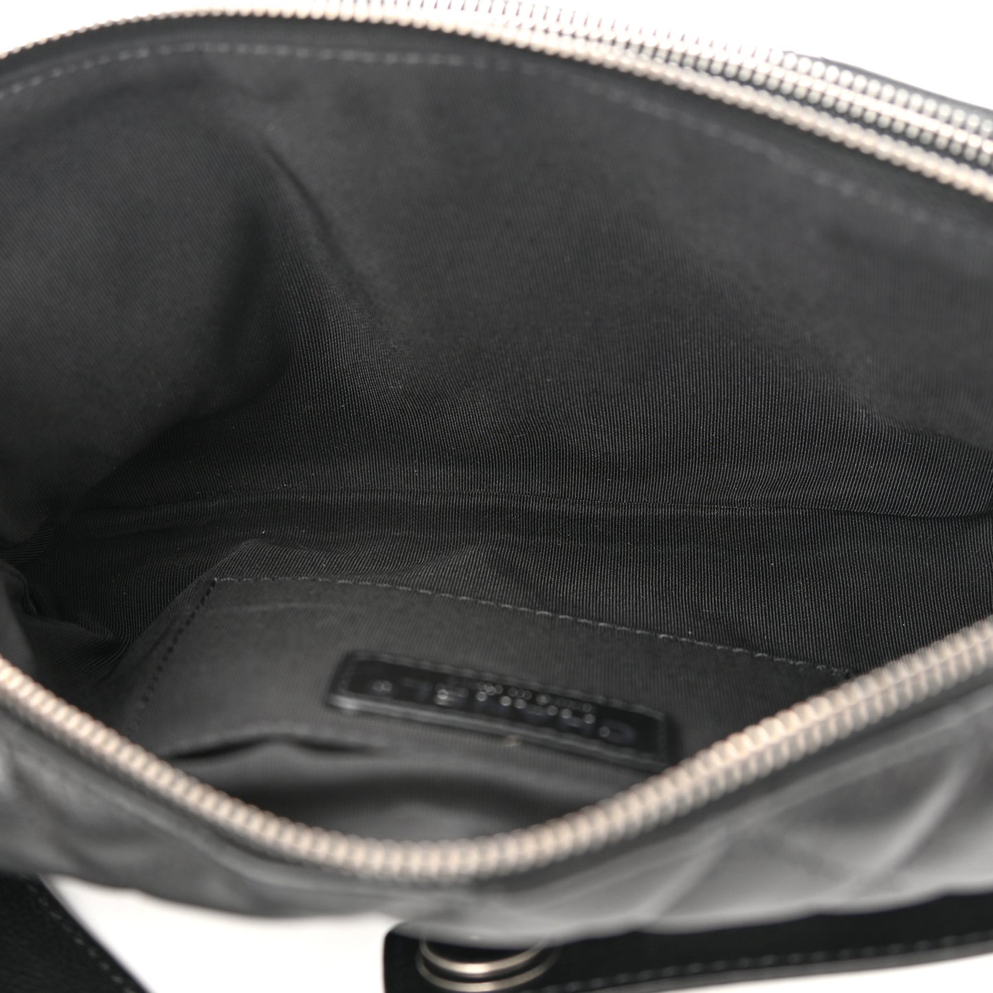 Calfskin Quilted Waist Bag Black