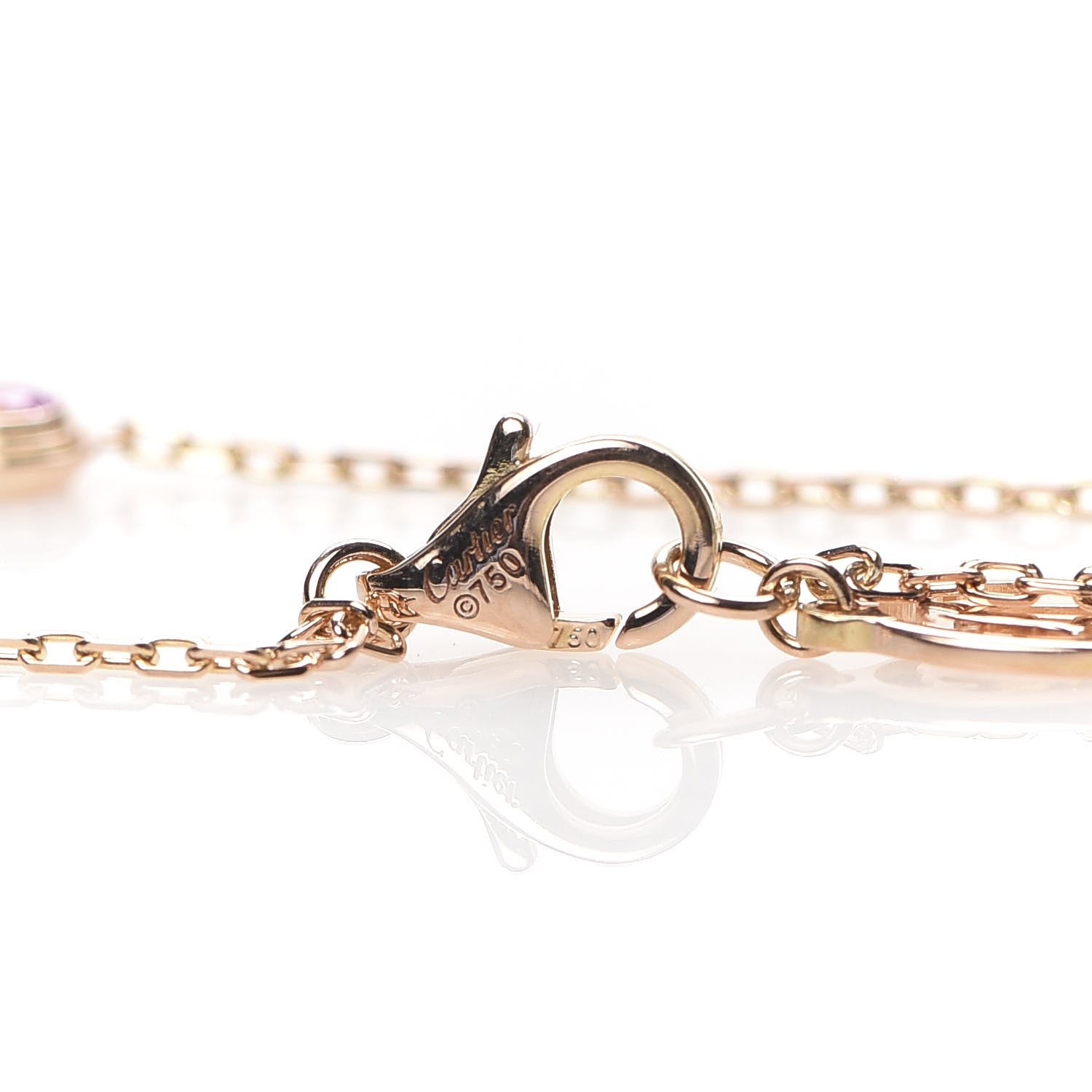 Cartier 18K Pink Gold Pink Sapphire D'Amour Pendant Necklace 4 of 5