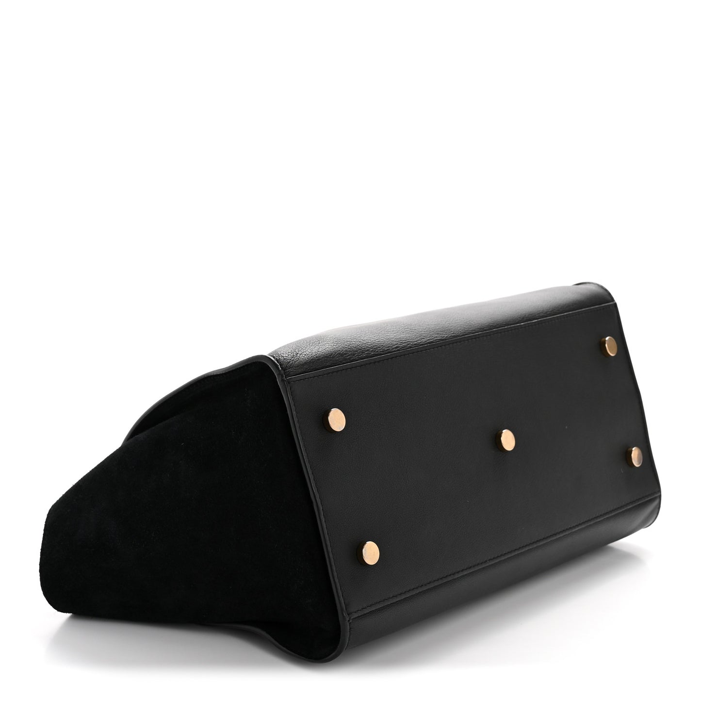 Calfskin Suede Small Monogram Downtown Cabas Black