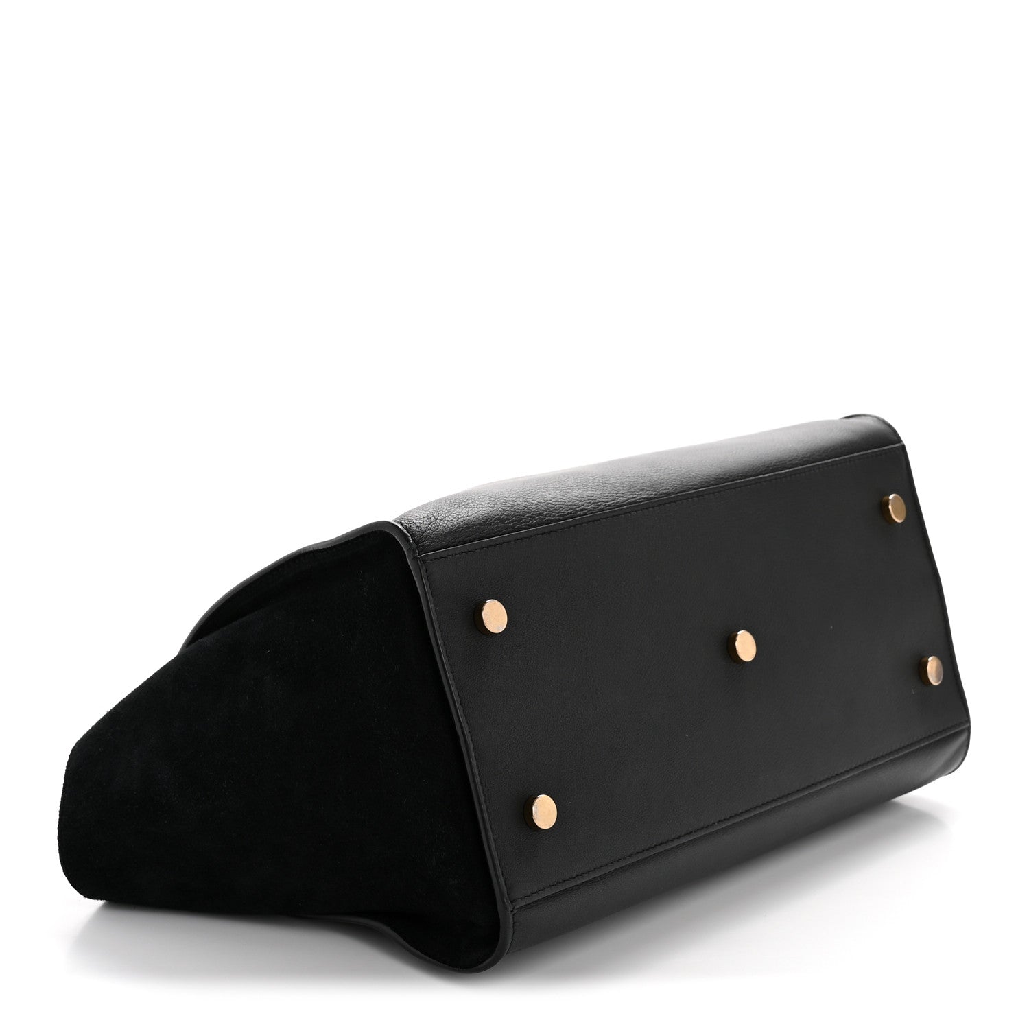 Saint Laurent Calfskin Suede Small Monogram Downtown Cabas Black 4 of 12