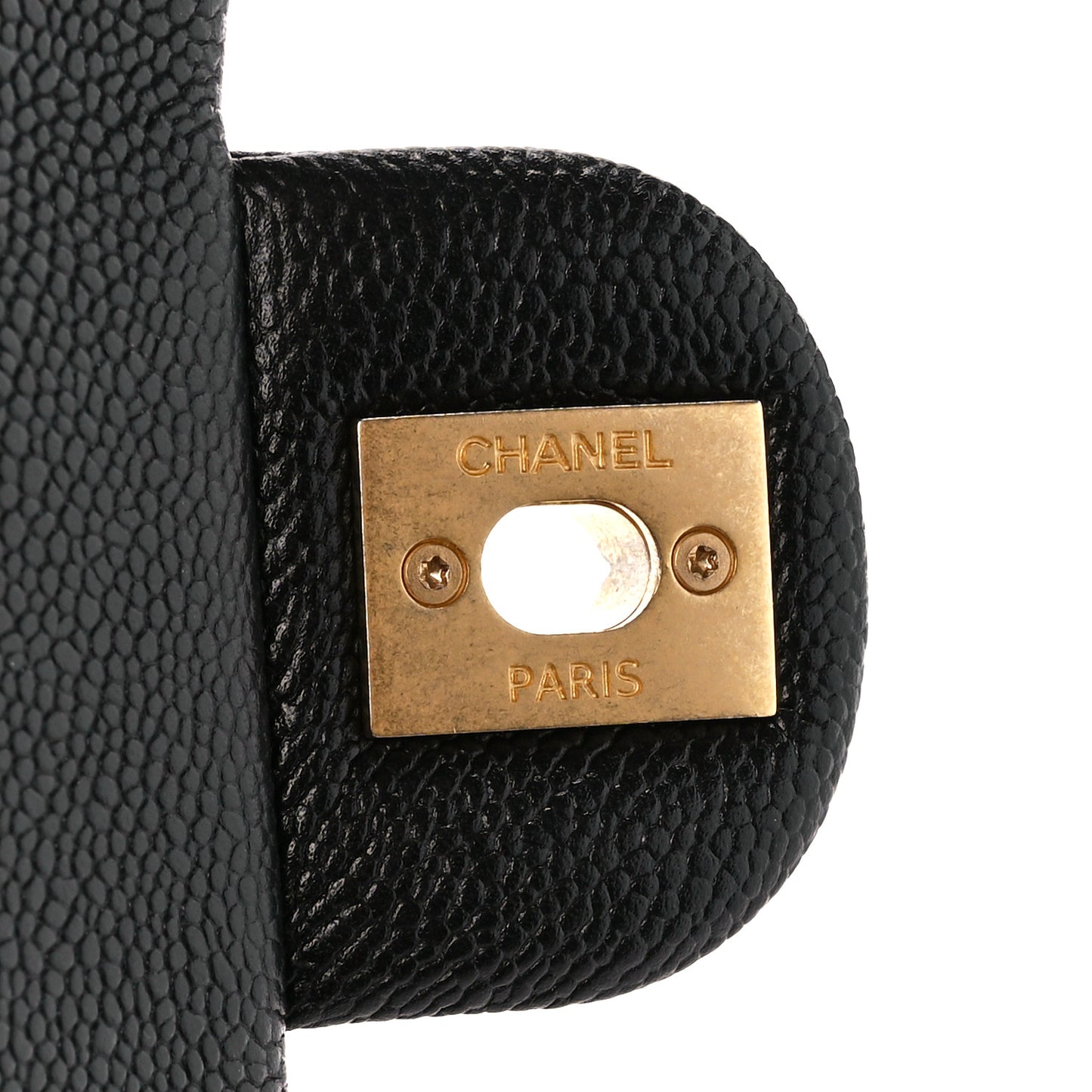 Caviar Quilted Mini Sweetheart Rectangular Flap Black