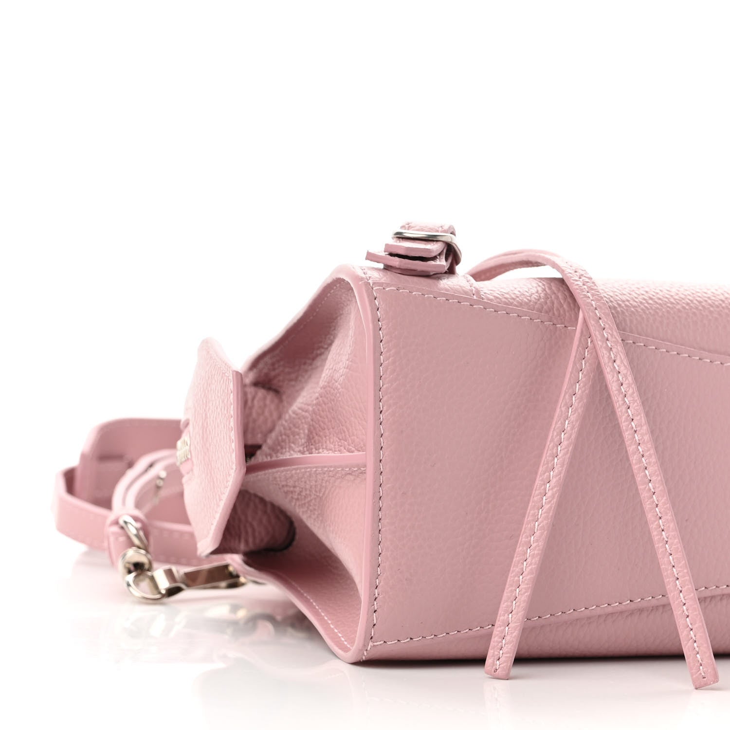 Balenciaga Grained Calfskin Neo Classic Silver Hardware Mini City Powder Pink 8 of 8