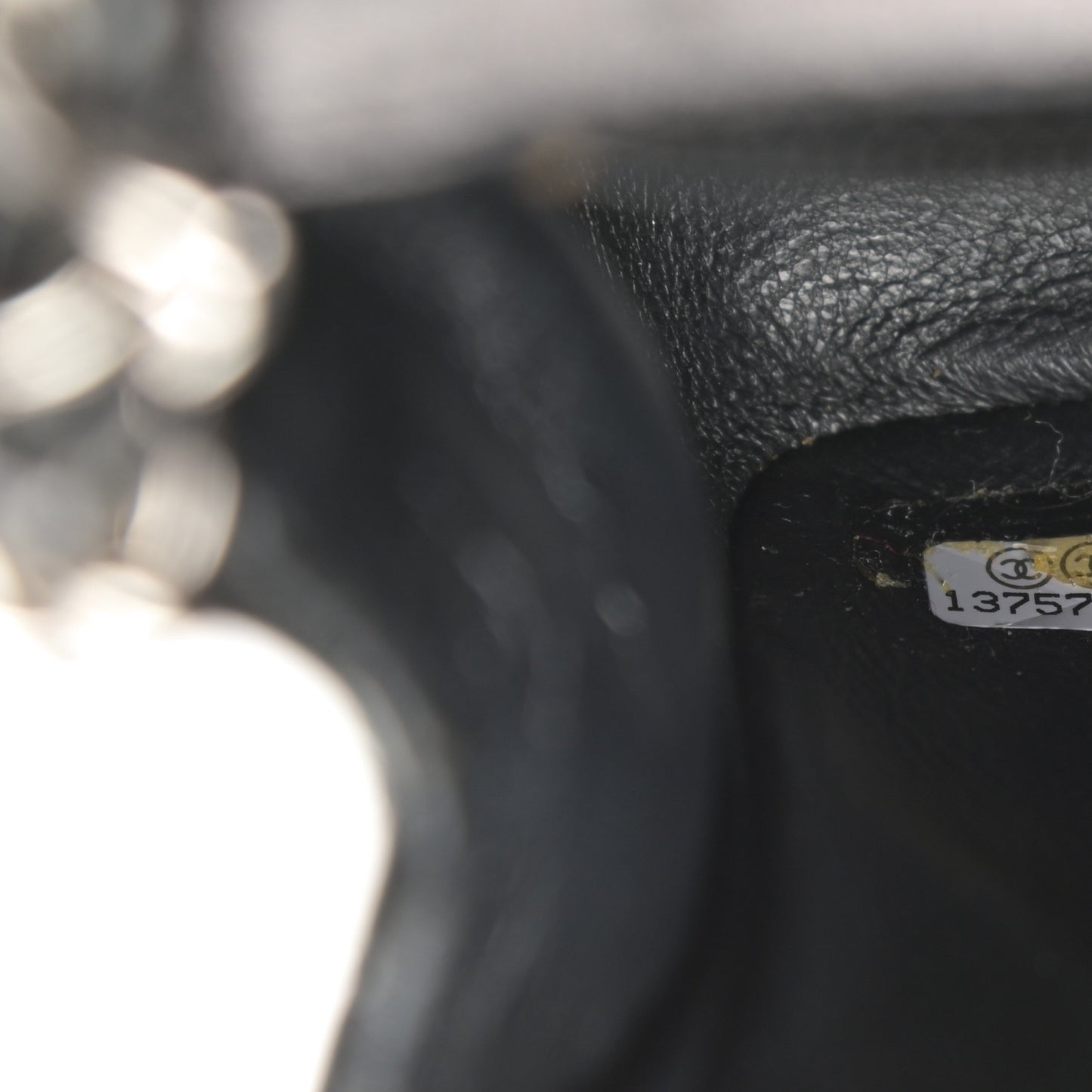Patent Calfskin Sparkle Quilted Mini Square Flap Black