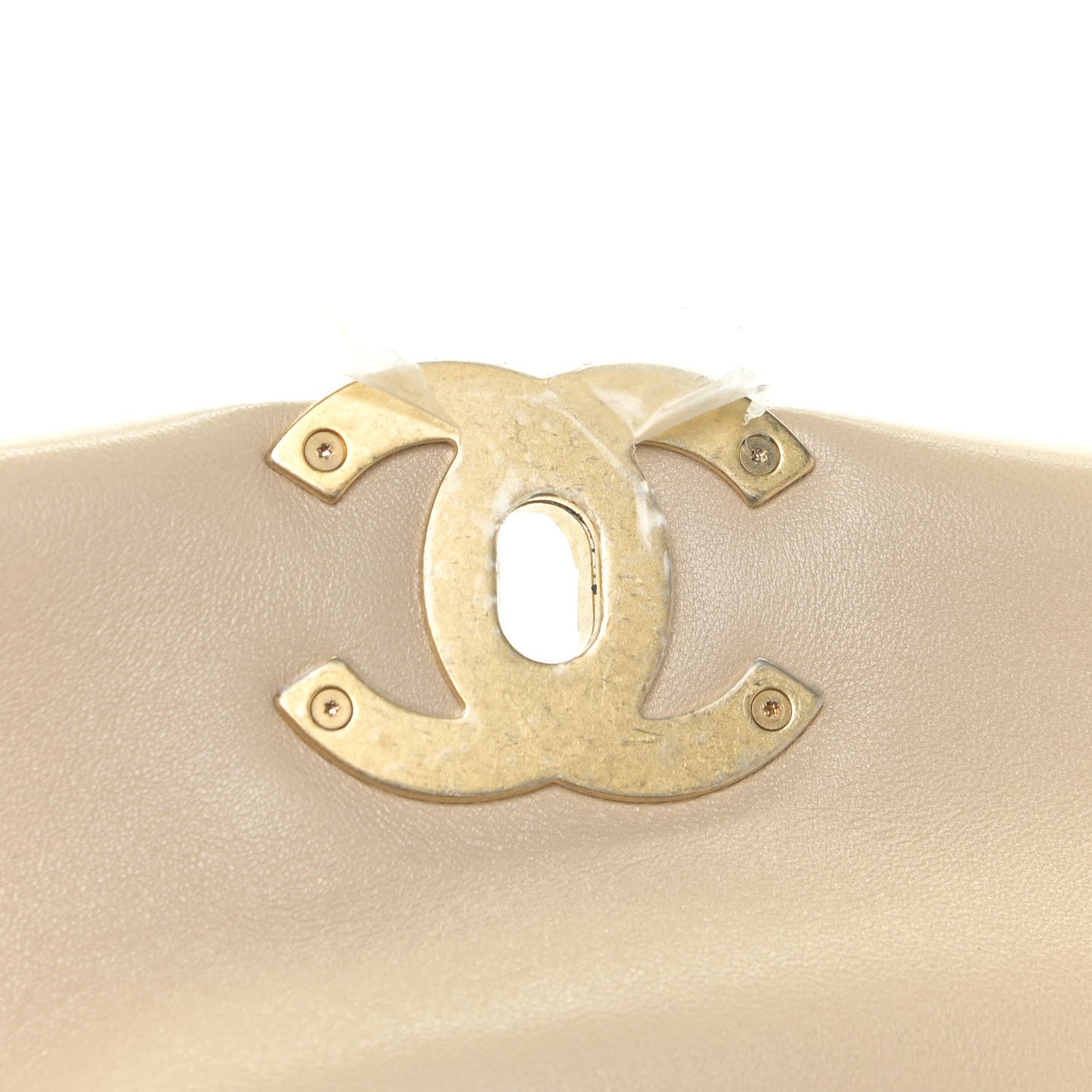 Lambskin Quilted Medium Chanel 19 Flap Beige