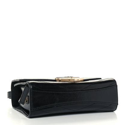 Chanel Calfskin Chevron Quilted Medal Flap Black 4 of 10