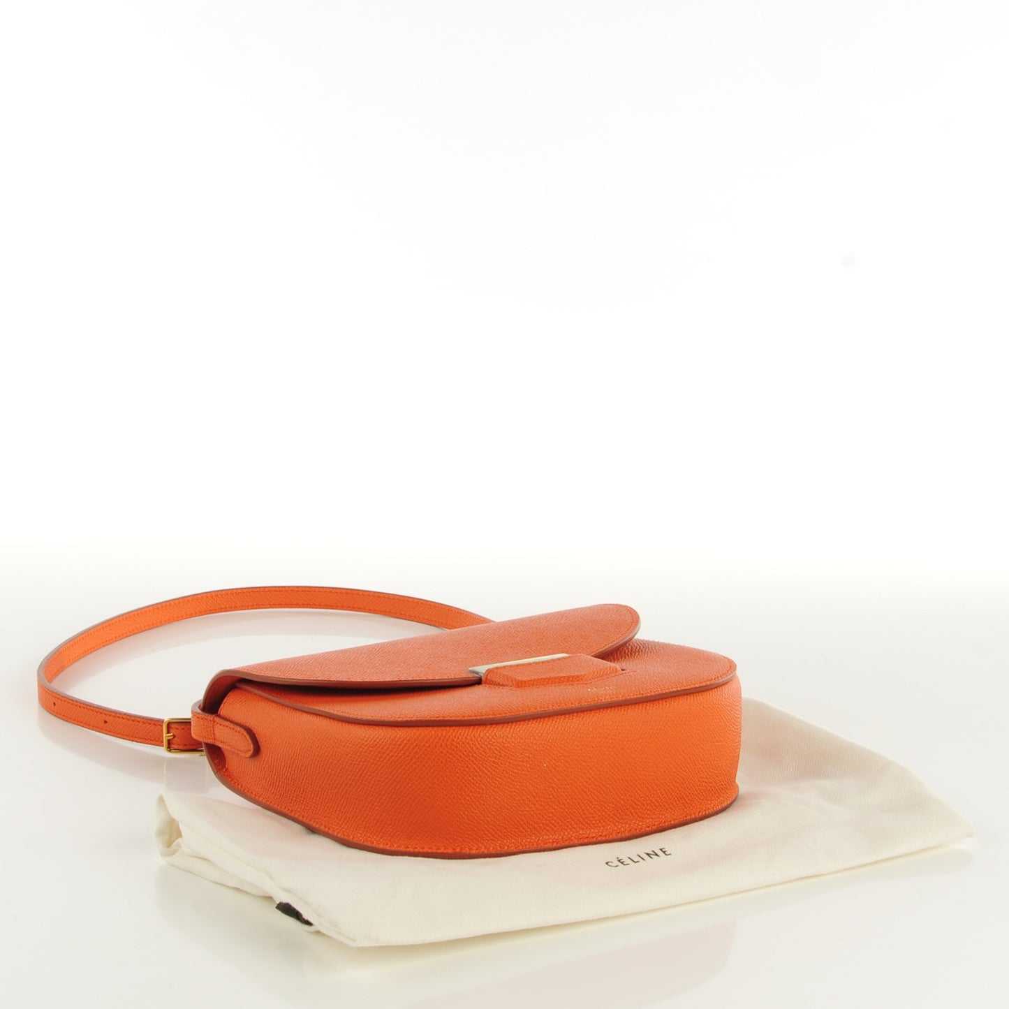 Grained Calfskin Small Trotteur Carnelian