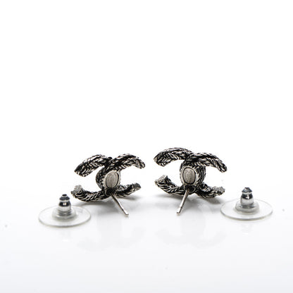 Chanel Ruthenium Crystal CC Earrings 3 of 4