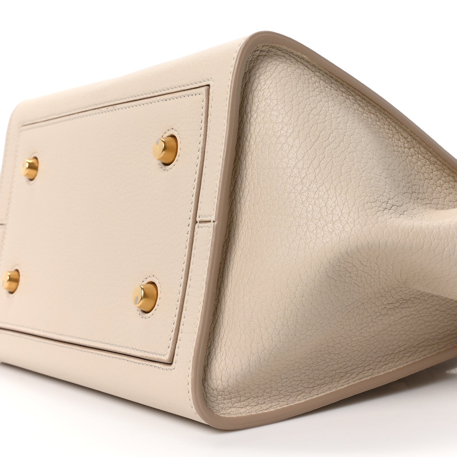 Celine Crisped Calfskin Mini Tie Knot Tote Chalk 1777292