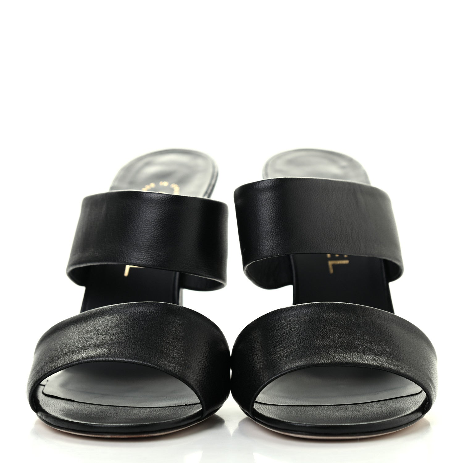 Chanel Lambskin Pearl Sandal Mules 37 Black 2 of 8