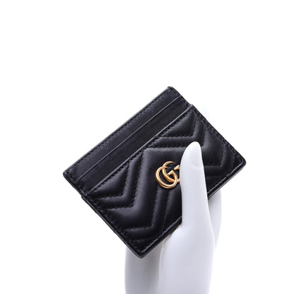 Gucci Calfskin Matelasse GG Marmont Card Holder Black 2 of 9