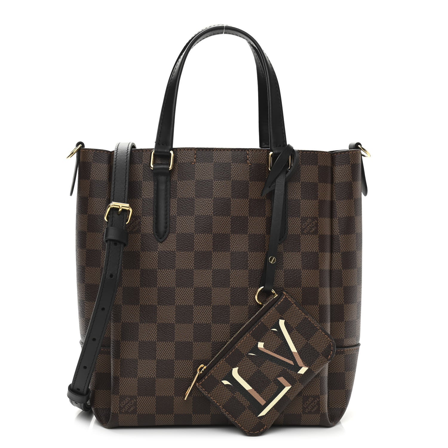 Louis Vuitton Damier Ebene Belmont PM Black 1 of 10