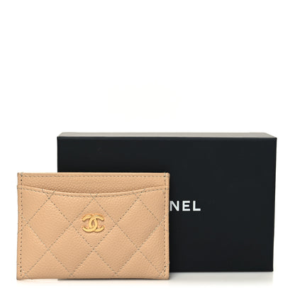 Chanel Caviar Quilted Card Holder Beige 12 of 12