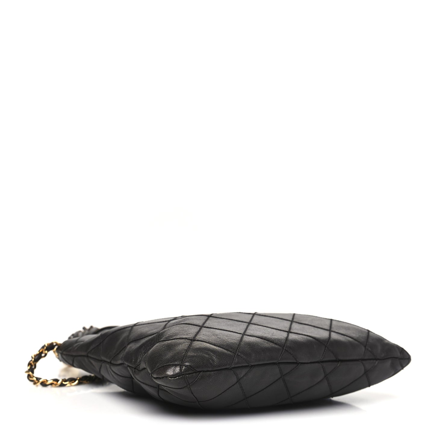 Lambskin Quilted Tassel Shoulder Bag Brown