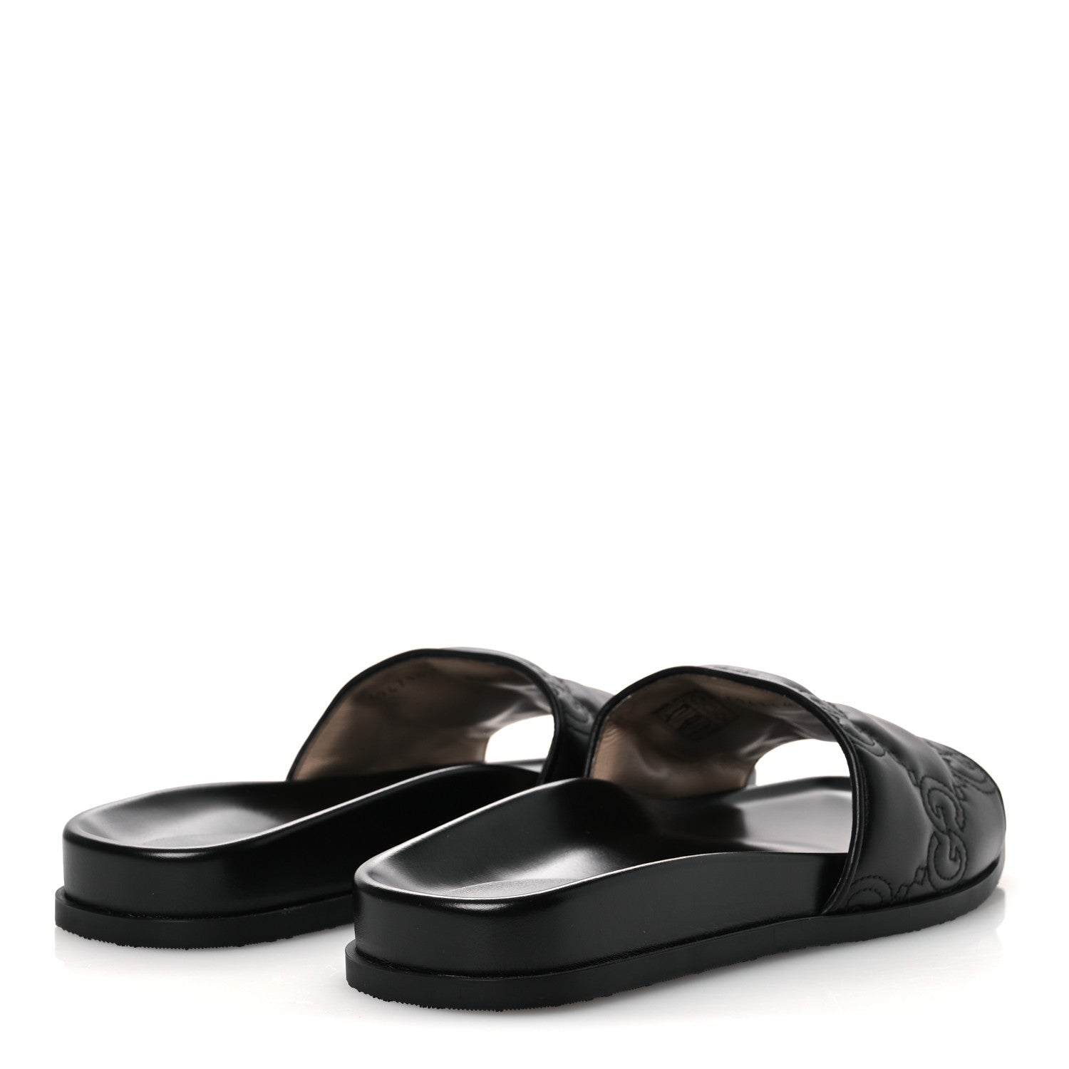 Gucci Nappa GG Matelasse Flat Slide Sandals 42 Black 5 of 11