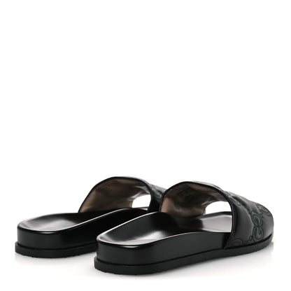 Gucci Nappa GG Matelasse Flat Slide Sandals 42 Black 5 of 11
