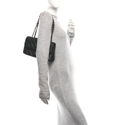 Chanel Lambskin Quilted Medium Coco Rider Flap Black 2 of 10