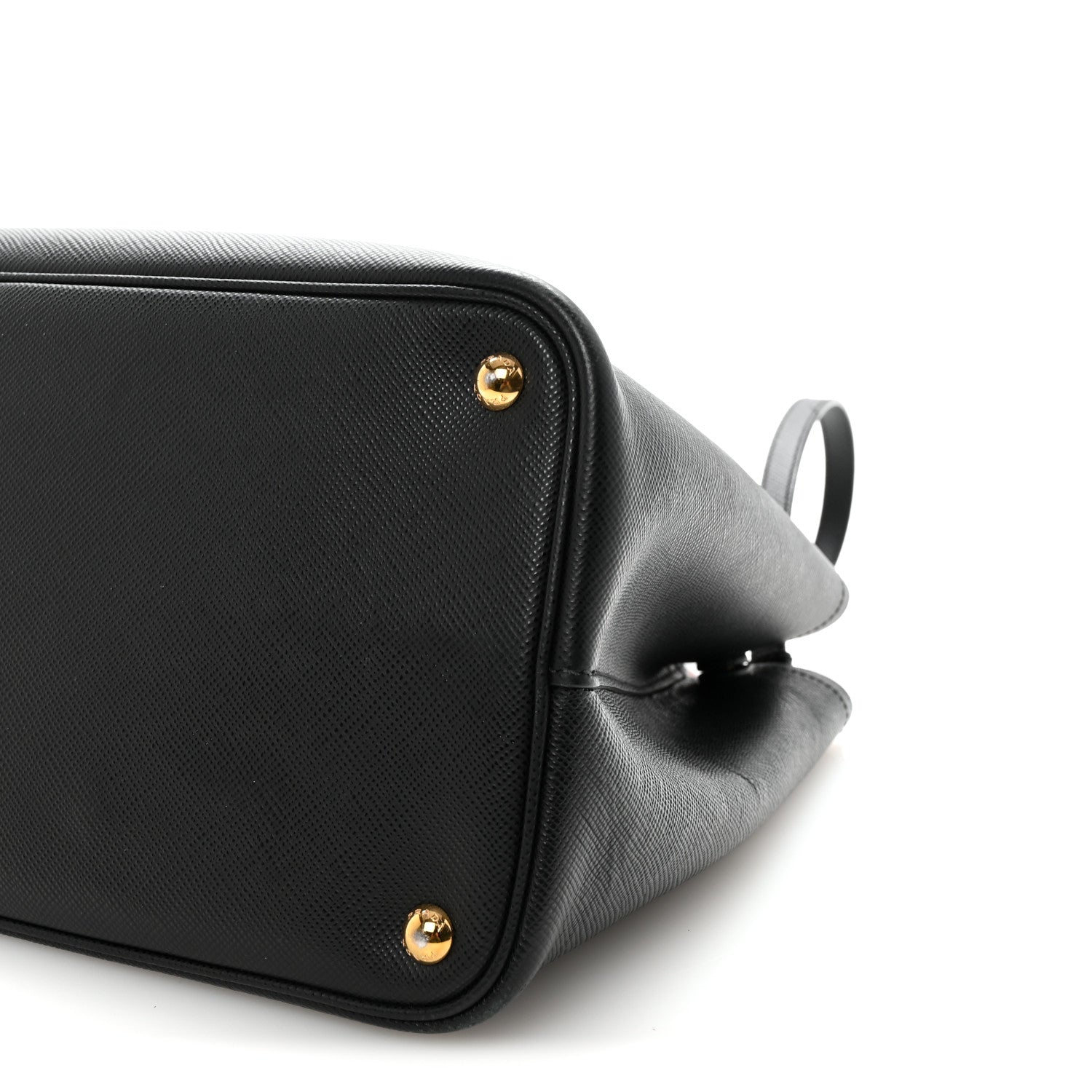 Prada Saffiano Cuir Large Double Bag Black Mughetto 9 of 9