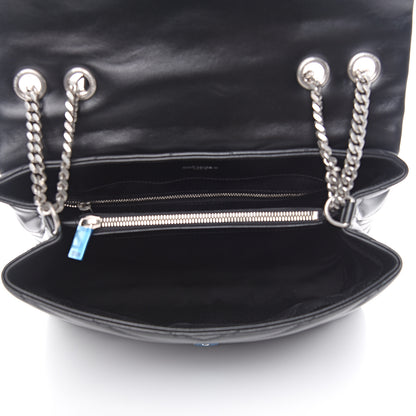 Saint Laurent Calfskin Y Quilted Monogram Medium Loulou Chain Satchel Black 4 of 10