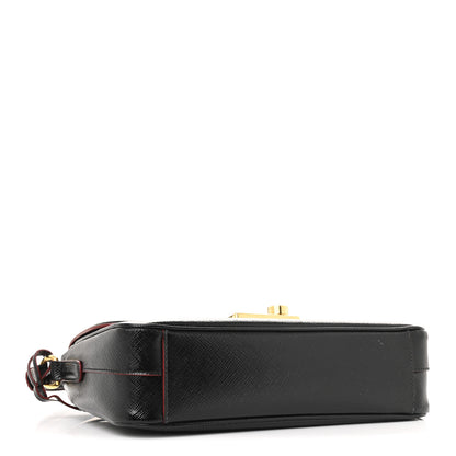 Prada Saffiano Vernice Sound Shoulder Bag Black 4 of 15