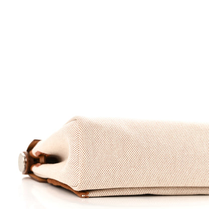 Hermes Military Toile Vache Hunter Herbag Zip Retourne 20 Ecru Beige Fauve 9 of 11