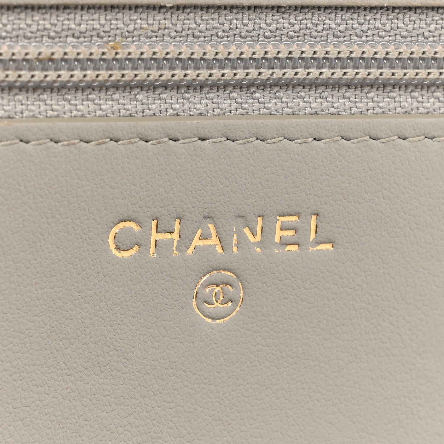 Chanel Caviar Quilted Boy Wallet On Chain WOC Grey 7 of 17