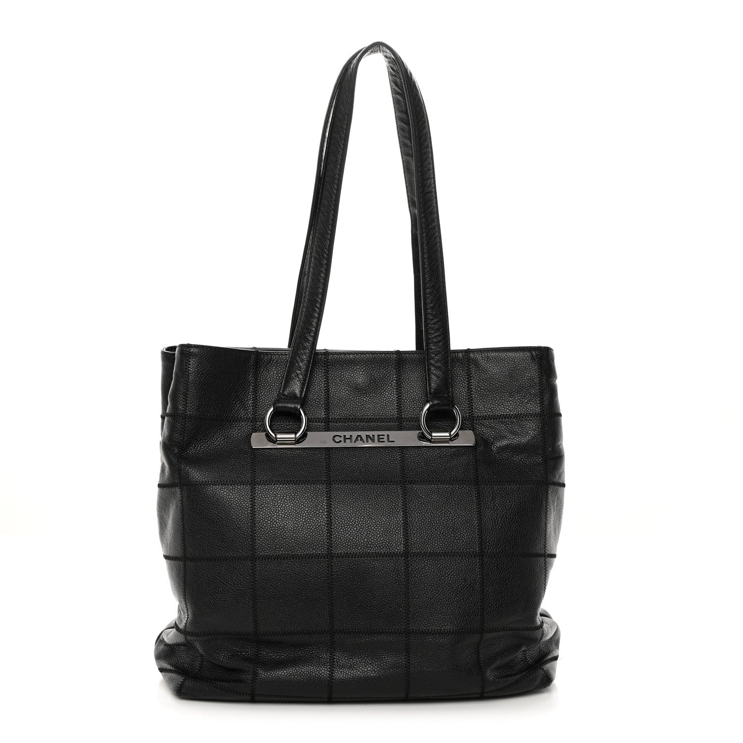 Chanel Caviar Square Stitched Large Tote Black 1 of 13