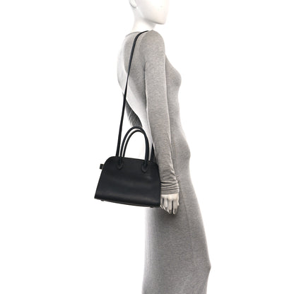 The Row Grained Calfskin Soft Margaux 10 Bag Black 3 of 9