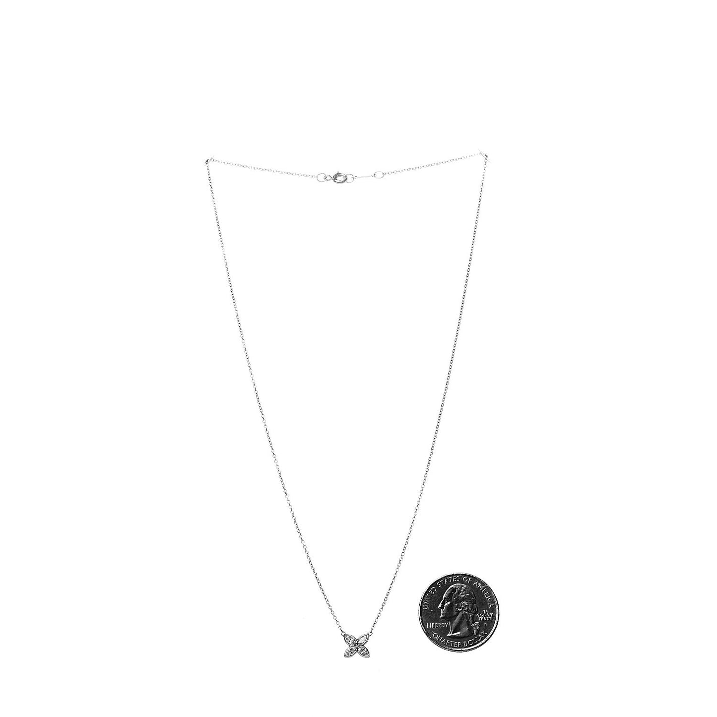 Platinum Diamond Small Bezel Set Victoria Necklace