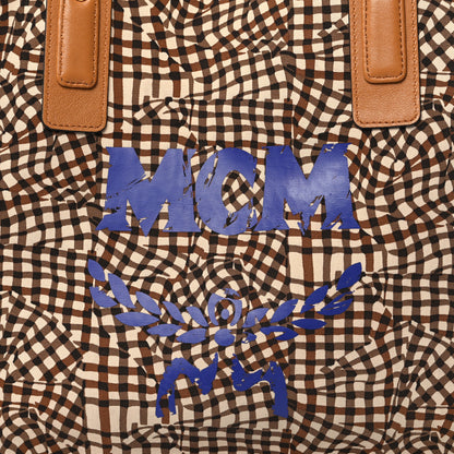 MCM Visetos Medium Liz Reversible Shopper Tote Cognac 10 of 14